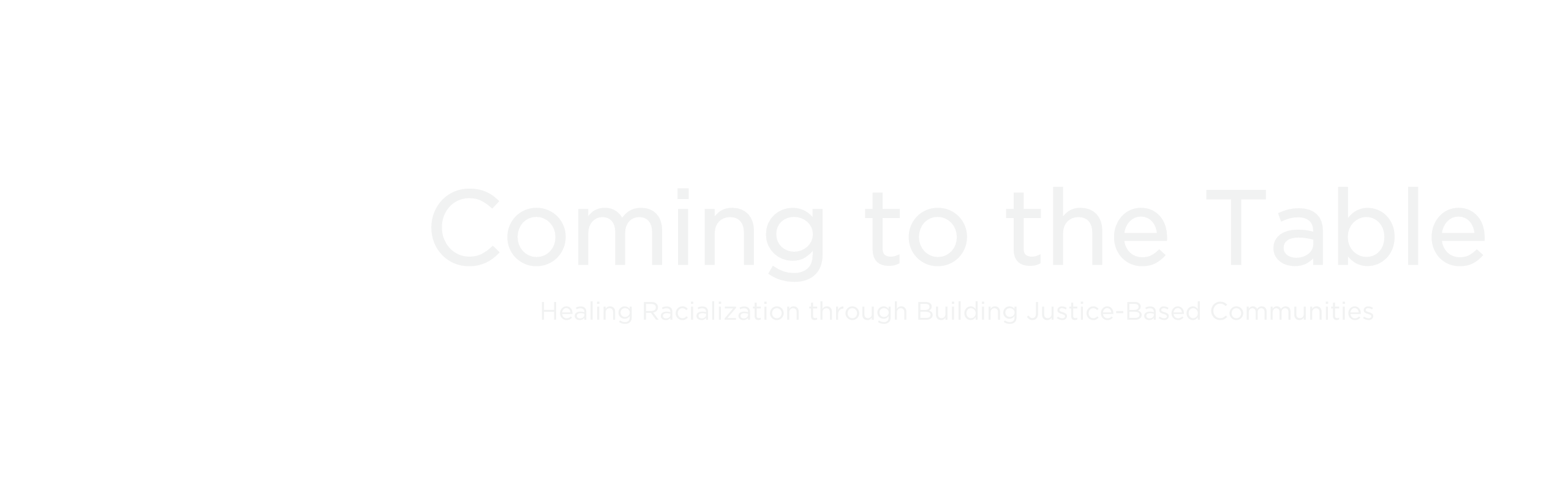 Coming to the Table - Banner text